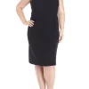 Cheapest 😍 Kasper Plus Sleeve Sleeveless Crepe Sheath 👗 Dress 😍 -Southern Home Sales Shop Belk 1005