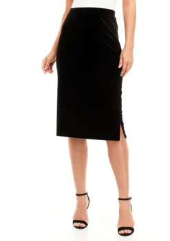 Best Sale ๐ Kasper ๐ฉ Women's Velvet Pencil ๐ Skirt ๐