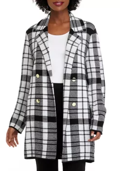 Wholesale 🔥 Kasper 👩 Women's Long Sleeve Plaid Cardigan Jacket 💯