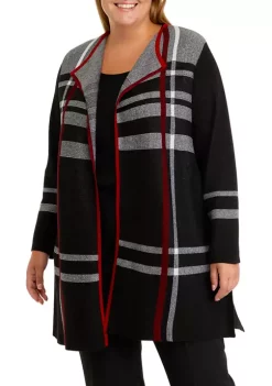 Best reviews of ⭐ Kasper Plus Size Long Sleeve Plaid Cardigan 🤩 -Southern Home Sales Shop Belk 1103