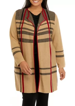 Best reviews of ⭐ Kasper Plus Size Long Sleeve Plaid Cardigan 🤩 -Southern Home Sales Shop Belk 1104