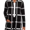 Cheapest 😀 Kasper 👩 Women's Long Sleeve Plaid Open Front Sweater ❤️ -Southern Home Sales Shop Belk 1123