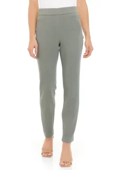 Discount 🧨 Kasper 👩 Women's Pull On Slim Ankle Stretch Crosshatch Pants ❤️
