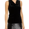 Promo ⌛ Kasper 👩 Women's Sleeveless Cowl Neck Velvet Top ❤️ -Southern Home Sales Shop Belk 1139
