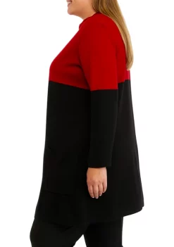 Best reviews of 🧨 Kasper Plus Size Long Sleeve Color Block Cardigan ✔️ -Southern Home Sales Shop Belk 1152