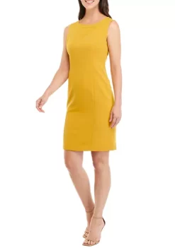 Brand new ๐ Kasper ๐ฉ Women's Cap Sleeve Seamed Solid Crepe Sheath ๐ Dress ๐