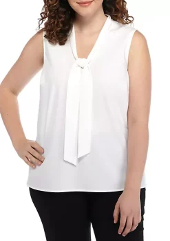 Top 10 🧨 Kasper Plus Size Tie Neck Blouse 🤩