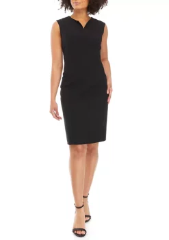 Best Pirce 👏 Kasper 👩 Women's Sleeveless V-Neck Sheath 👗 Dress ⭐ -Southern Home Sales Shop Belk 1244