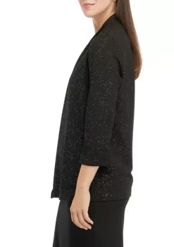 Promo 🛒 Kasper 👩 Women's 3/4 Sleeve Open Front Knit Jacquard Jacket 💯 -Southern Home Sales Shop Belk 1267