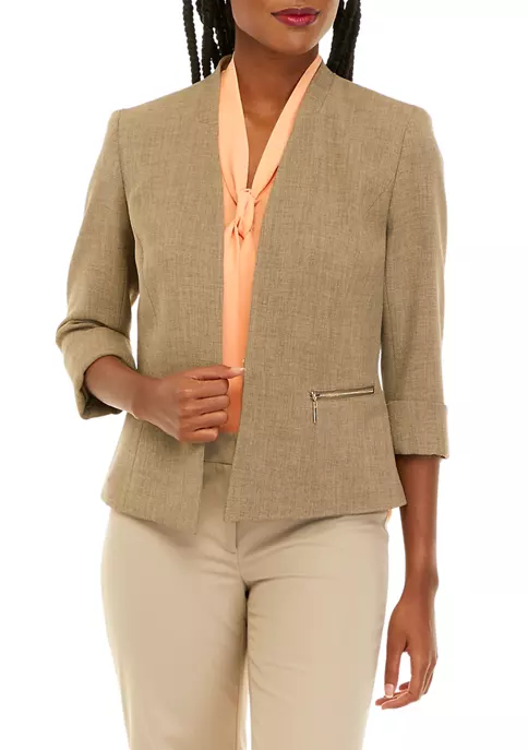 New ๐ Kasper ๐ฉ Women's Roll Cuff Open Front Jacket ๐ 3 New ๐ Kasper ๐ฉ Women's Roll Cuff Open Front Jacket ๐