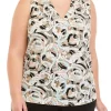 New 🤩 Kasper Plus Size Sleeveless V-Neck Circle Print Top 🎁 -Southern Home Sales Shop Belk 1281