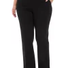 Deals 💯 Kasper Plus Size Pull On Faux Fly Wide Leg Ponte Trousers 🧨 -Southern Home Sales Shop Belk 1293
