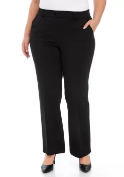 Deals ๐ฏ Kasper Plus Size Pull On Faux Fly Wide Leg Ponte Trousers ๐งจ