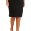 Budget ⭐ Kasper Plus Size Slim Pull On Zipper Front Ponte 👗 Skirt ⌛ -Southern Home Sales Shop Belk 1304