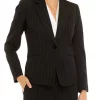 Discount 🔔 Kasper 👩 Women's Long Sleeve Pinstripe One Button Jacket 😀