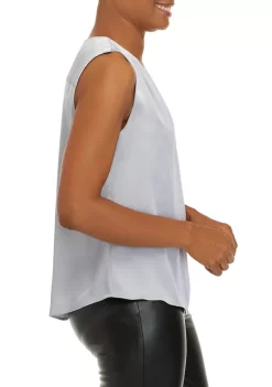 Discount 🤩 Kasper 👩 Women's Sleeveless Solid Woven Top ❤️ -Southern Home Sales Shop Belk 1346