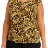 Budget 😍 Kasper Plus Size Sleeveless Keyhole Abstract Print Top ✔️ -Southern Home Sales Shop Belk 1352