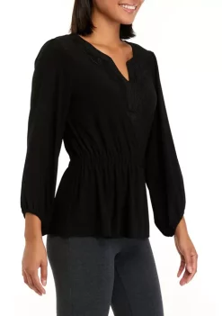 Top 10 🧨 Kasper 👩 Women's Long Sleeve Lace Trim Peplum Blouse 🧨 -Southern Home Sales Shop Belk 1358