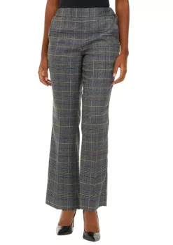 Buy 😀 Kasper 👩 Women's Flare Leg Plaid Pants 🌟 -Southern Home Sales Shop Belk 1401