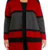 Promo 🎁 Kasper Plus Size Long Sleeve Striped Cardigan 🛒 -Southern Home Sales Shop Belk 1406