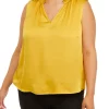 Deals ⭐ Kasper Plus Size Sleeveless Split Neck Top 😀 -Southern Home Sales Shop Belk 1414