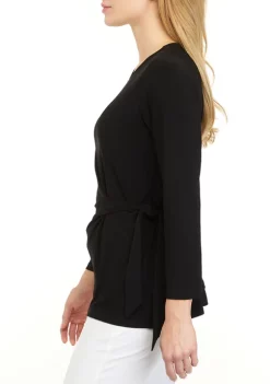 Best reviews of 🔔 Kasper 👩 Women's Long Sleeve Side Tie Top ⭐ -Southern Home Sales Shop Belk 1424