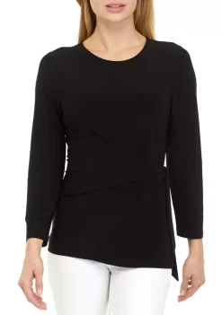 Best reviews of 🔔 Kasper 👩 Women's Long Sleeve Side Tie Top ⭐ -Southern Home Sales Shop Belk 1425