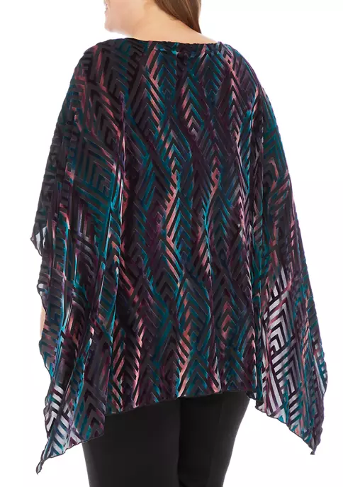 Top 10 💯 Kasper Plus Size Burnout Velvet Kaftan 🌟 4 Top 10 💯 Kasper Plus Size Burnout Velvet Kaftan 🌟 - Image 2