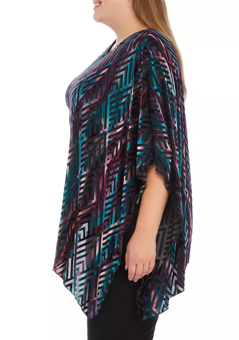 Top 10 💯 Kasper Plus Size Burnout Velvet Kaftan 🌟 5 Top 10 💯 Kasper Plus Size Burnout Velvet Kaftan 🌟 - Image 3