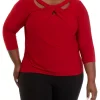 Brand new ✨ Kasper Plus Size Three-Quarter Sleeve Criss-Cross Neck Top 🧨 -Southern Home Sales Shop Belk 1523