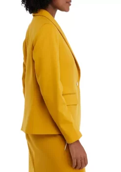 Discount ❤️ Kasper 👩 Women's Long Sleeve Shawl Collar Solid Ponte Jacket ✨ -Southern Home Sales Shop Belk 1545