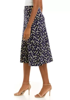 Best Pirce 😉 Kasper Petite Floral Printed Midi Flare 👗 Skirt 👍 -Southern Home Sales Shop Belk 1579