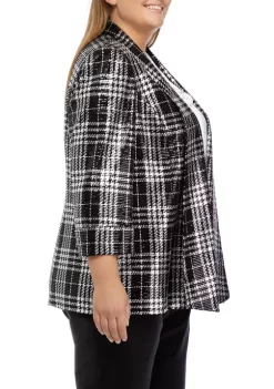Best deal ✔️ Kasper Plus Size 3/4 Sleeve Metallic Plaid Shawl Collar Blazer 🌟 8 Best deal ✔️ Kasper Plus Size 3/4 Sleeve Metallic Plaid Shawl Collar Blazer 🌟 -Southern Home Sales Shop Belk 1593