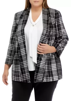 Best deal ✔️ Kasper Plus Size 3/4 Sleeve Metallic Plaid Shawl Collar Blazer 🌟 9 Best deal ✔️ Kasper Plus Size 3/4 Sleeve Metallic Plaid Shawl Collar Blazer 🌟 -Southern Home Sales Shop Belk 1594