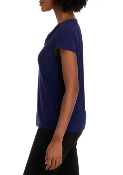 New 🥰 Kasper 👩 Women's Cap Sleeve Cowl Neck Solid Top 🤩 -Southern Home Sales Shop Belk 1614