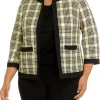 Cheap ⭐ Kasper Plus Size 3/4 Sleeve Tweed Open Front Jacket 🎉 -Southern Home Sales Shop Belk 1616