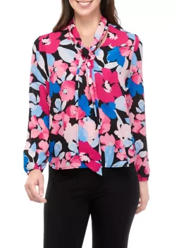 Best deal ๐ Kasper ๐ฉ Women's Long Sleeve Tie Neck Blouse ๐