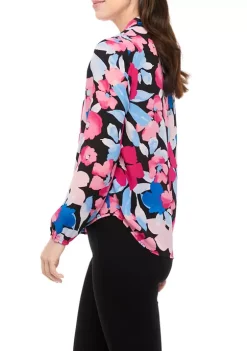 Best deal 😀 Kasper 👩 Women's Long Sleeve Tie Neck Blouse 👏 -Southern Home Sales Shop Belk 1622