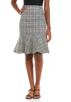 Brand new 😍 Kasper 👩 Women's Tweed Pencil 👗 Skirt with Flounce Hem 🛒 -Southern Home Sales Shop Belk 1627