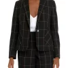 Deals 👏 Kasper 👩 Women's Long Sleeve One Button Windowpane Jacket ❤️ -Southern Home Sales Shop Belk 1650