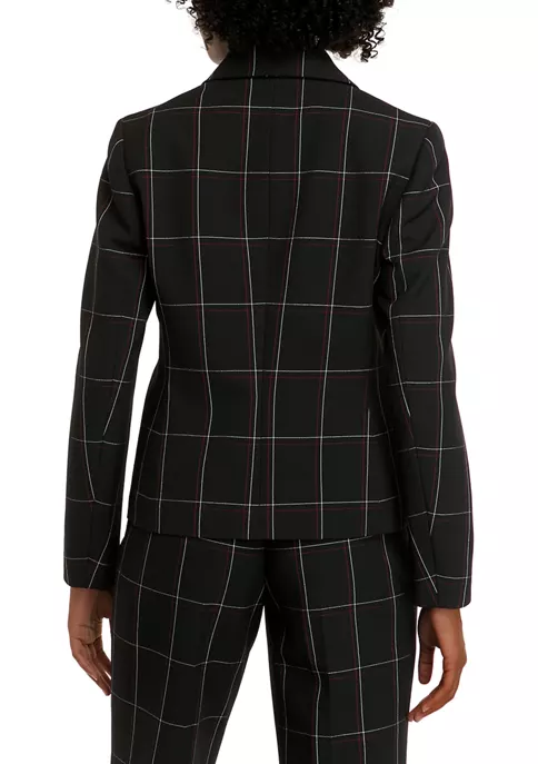 Deals ๐ Kasper ๐ฉ Women's Long Sleeve One Button Windowpane Jacket โค๏ธ 4 Deals ๐ Kasper ๐ฉ Women's Long Sleeve One Button Windowpane Jacket โค๏ธ - Image 2