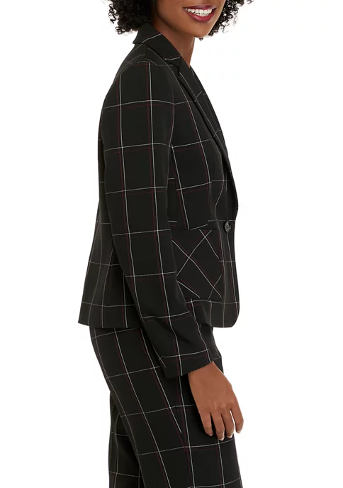 Deals ๐ Kasper ๐ฉ Women's Long Sleeve One Button Windowpane Jacket โค๏ธ 5 Deals ๐ Kasper ๐ฉ Women's Long Sleeve One Button Windowpane Jacket โค๏ธ - Image 3
