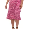 Deals ⌛ Kasper Plus Size Printed Knit Midi 👗 Skirt 😉