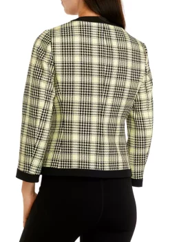 Wholesale 🔔 Kasper 👩 Women's 3/4 Sleeve Open Front Tweed Jacket ⭐ -Southern Home Sales Shop Belk 1669