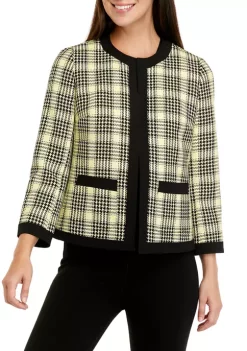 Wholesale 🔔 Kasper 👩 Women's 3/4 Sleeve Open Front Tweed Jacket ⭐ -Southern Home Sales Shop Belk 1670