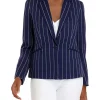 Best Sale ✔️ Kasper 👩 Women's Long Sleeve Notch Collar One Button Pinstripe Jacket 😉 -Southern Home Sales Shop Belk 1687
