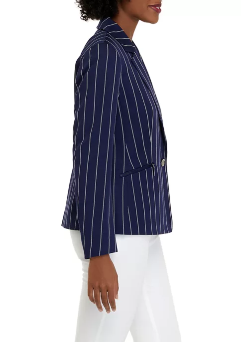 Best Sale ✔️ Kasper 👩 Women's Long Sleeve Notch Collar One Button Pinstripe Jacket 😉 5 Best Sale ✔️ Kasper 👩 Women's Long Sleeve Notch Collar One Button Pinstripe Jacket 😉 - Image 3