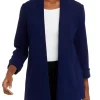Promo 🎉 Kasper 👩 Women's Roll Sleeve Front Pockets Open Jacket 🎉 -Southern Home Sales Shop Belk 1691