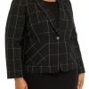 Wholesale 🌟 Kasper Plus Size Long Sleeve One Button Windowpane Jacket 😍 -Southern Home Sales Shop Belk 1695