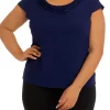 Flash Sale 🎉 Kasper Plus Size Cap Sleeve Cowl Neck Solid Top 🔔 -Southern Home Sales Shop Belk 1699